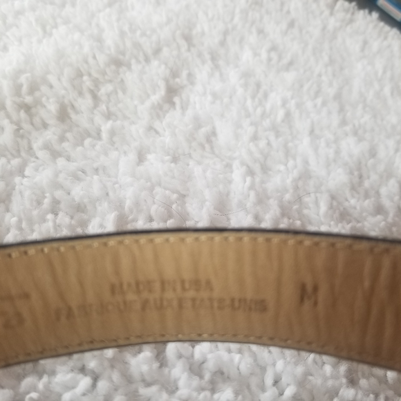 Talbots Black Leather Belt Squirrel Buckle M - Picture 5 of 6